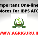 Important One-liner Notes For IBPS AFO