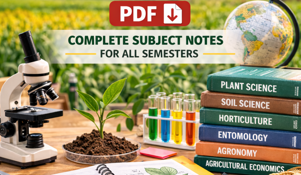 BSC Agriculture notes pdf In Detail