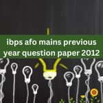 ibps afo mains previous year question paper 2012
